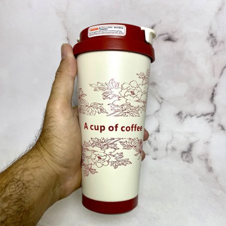 تراول ماگ دو حالته سطلي طرح گل